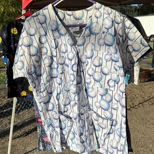 SCRUBS baseball Scrub top